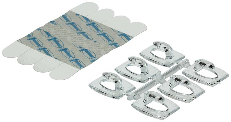 3m command™ doorzichtige mini haken met doorzichtige strips, 6hks+8s pk