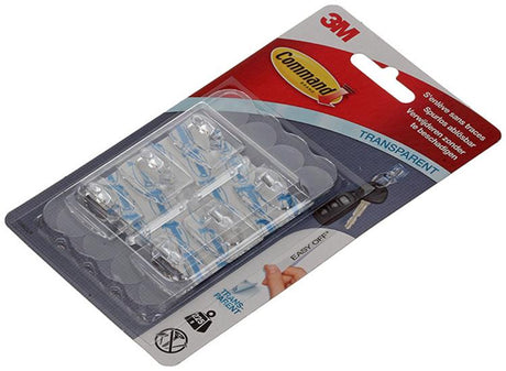 3m command decohaak, small, draagvermogen 225 gram, transparant, blister van 6 stuks