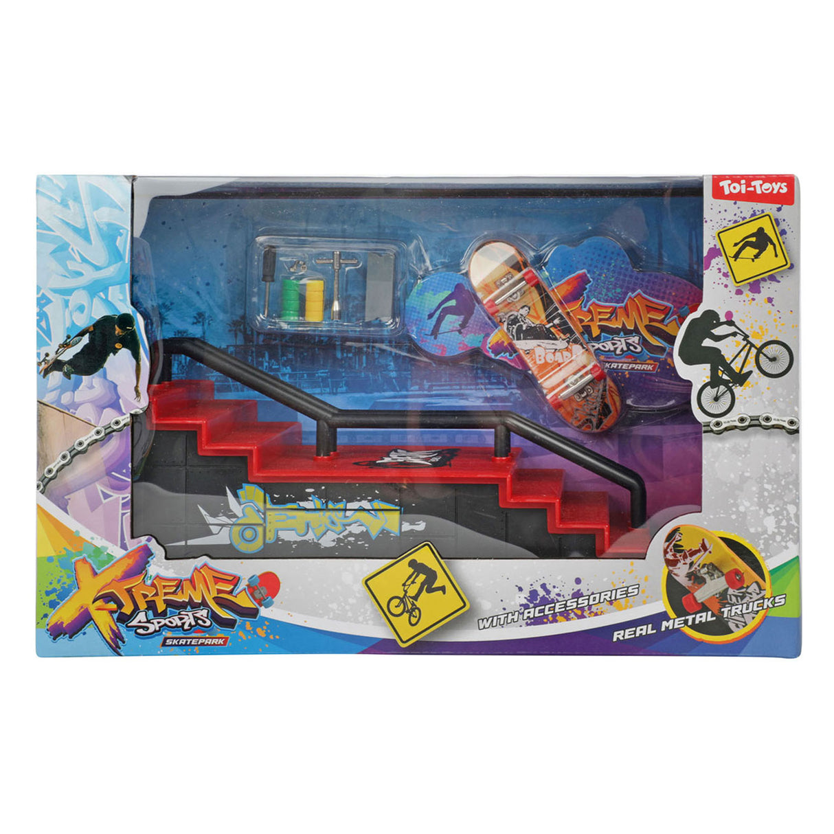 Toi-toys vingerskateboard of bmx fiets met skatebaan