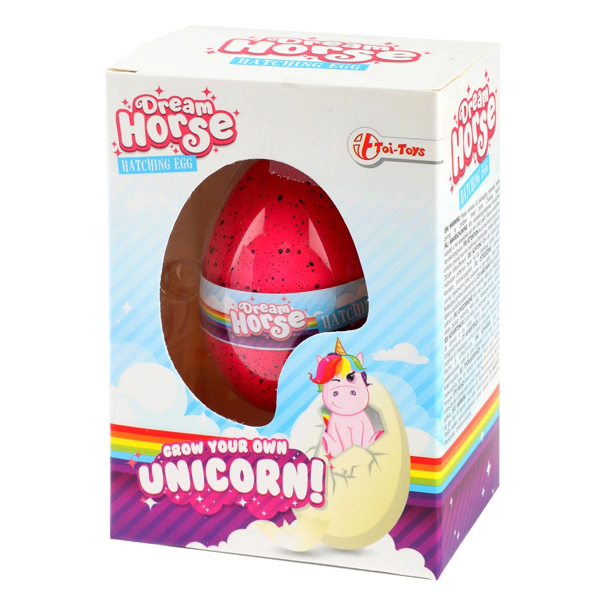 Toi-toys groei-ei eenhoorn dream horse junior 5,2 cm roze