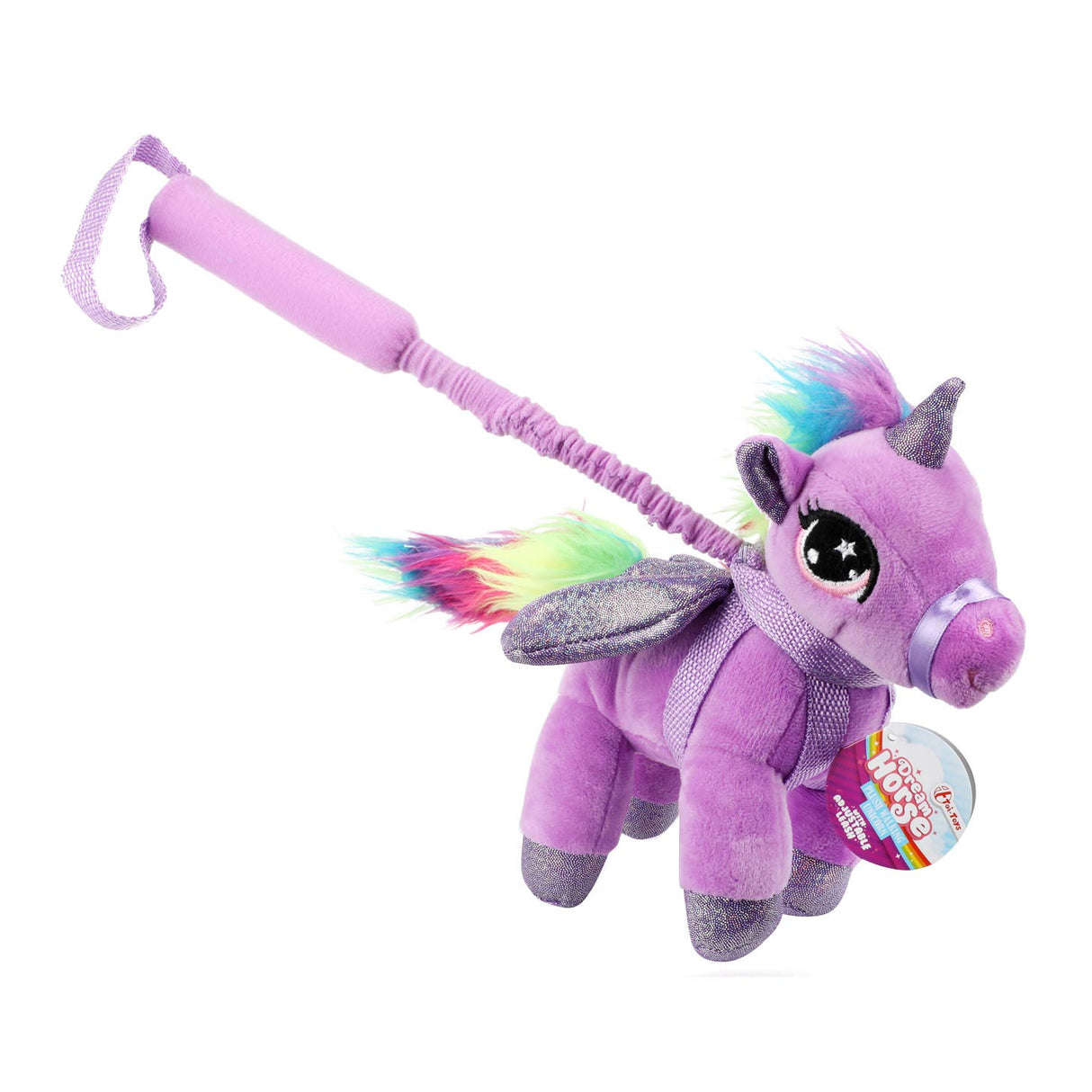 Toi-toys eenhoorn knuffel met loopstok assorti