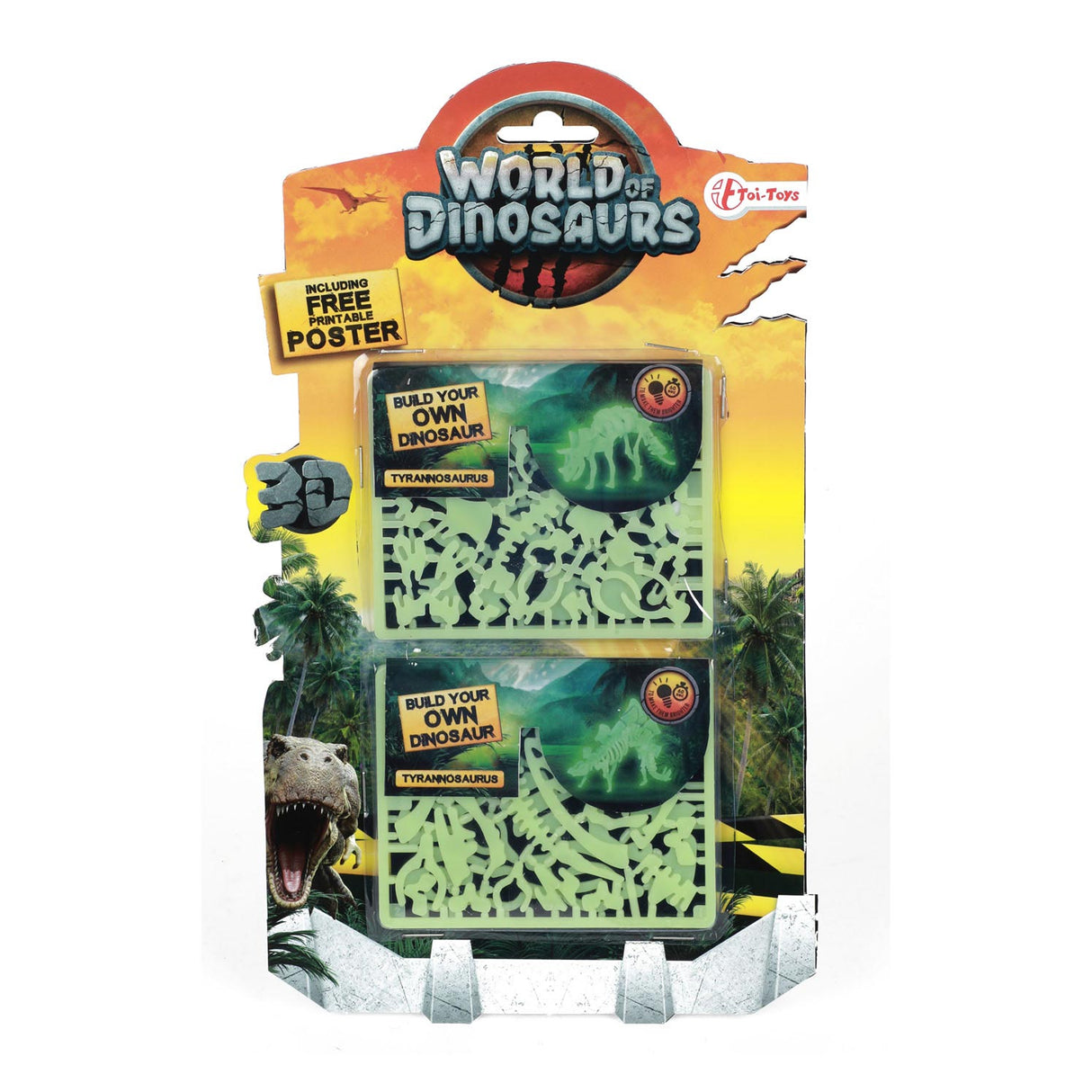 World of dinosaurs 3d puzzel dino glow in the dark