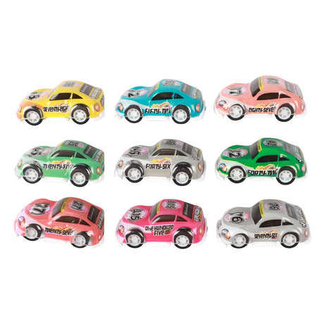 Toi-Toys Turbo Racers Mini Rally Pull-backauto's, 9st.