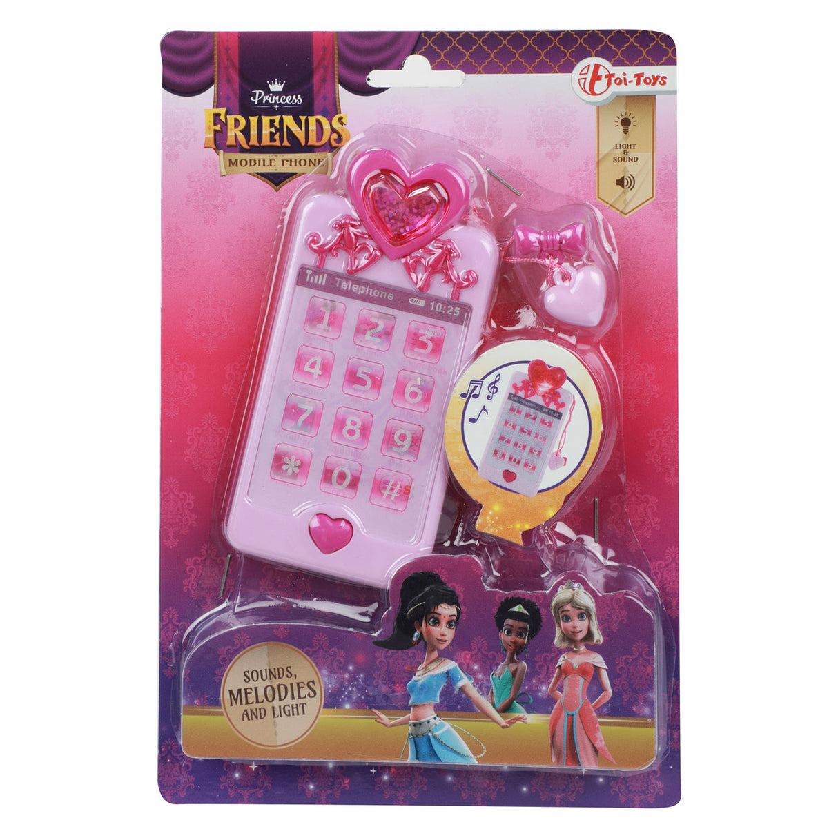 Toi-toys princess friends mobiele speelgoedtelefoon roze