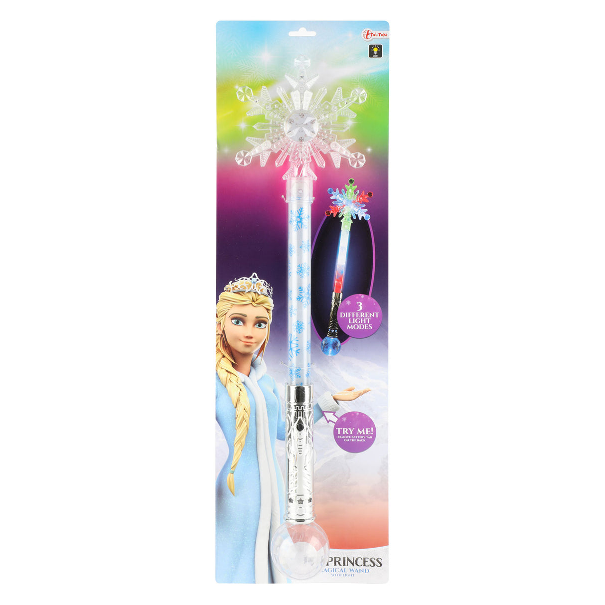 Toi-toys ice princess toverstaf sneeuwvlok met licht