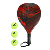 Adrenix padelset racket met 3 ballen - rood