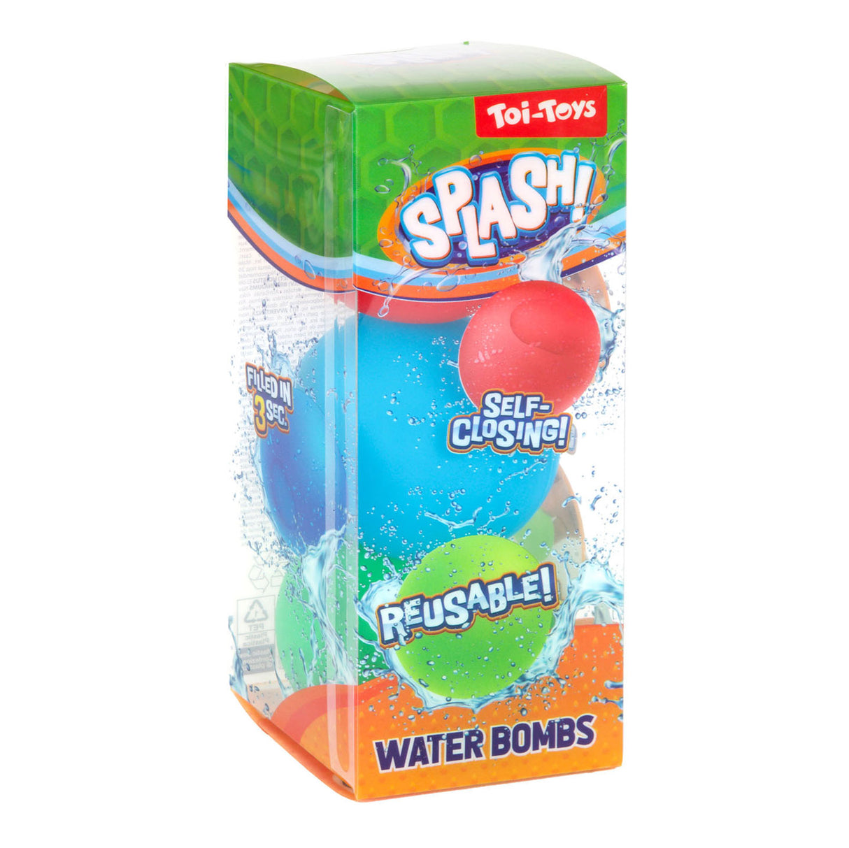 Splash waterballon herbruikbaar en zelfsluitend 3 stuks