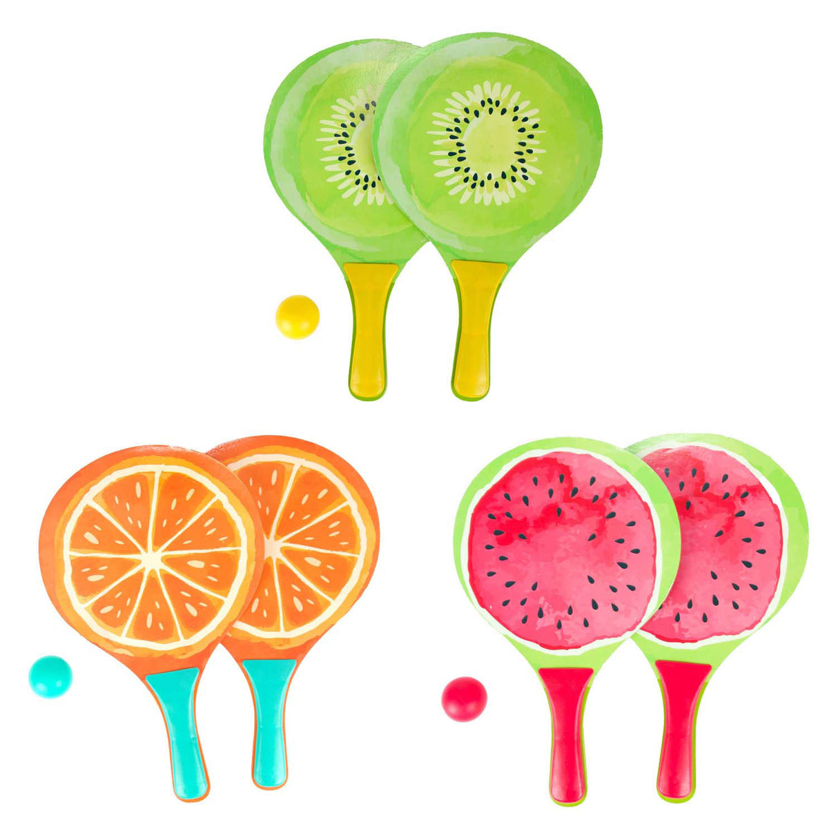 Toi-toys strand tennisset fruit, 3dlg.