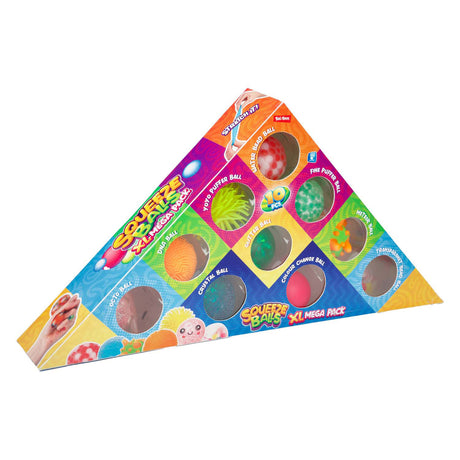 Toi-toys fun piramide cadeaubox met 10 sensorische knijpballen - 5cm - 10 stuks
