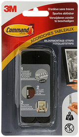 3m command fotolijststrip, large, draagvermogen 7,2 kg, zwart, blister van 8 stuks