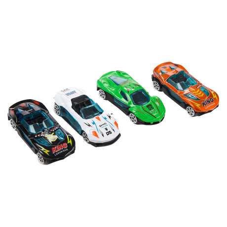 Turbo racers opbergkoffer inclusief 8 metalen autos - 1:45