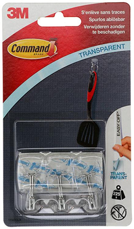 3m 1009237 - command kl haakjes tr wit | 9 stuks