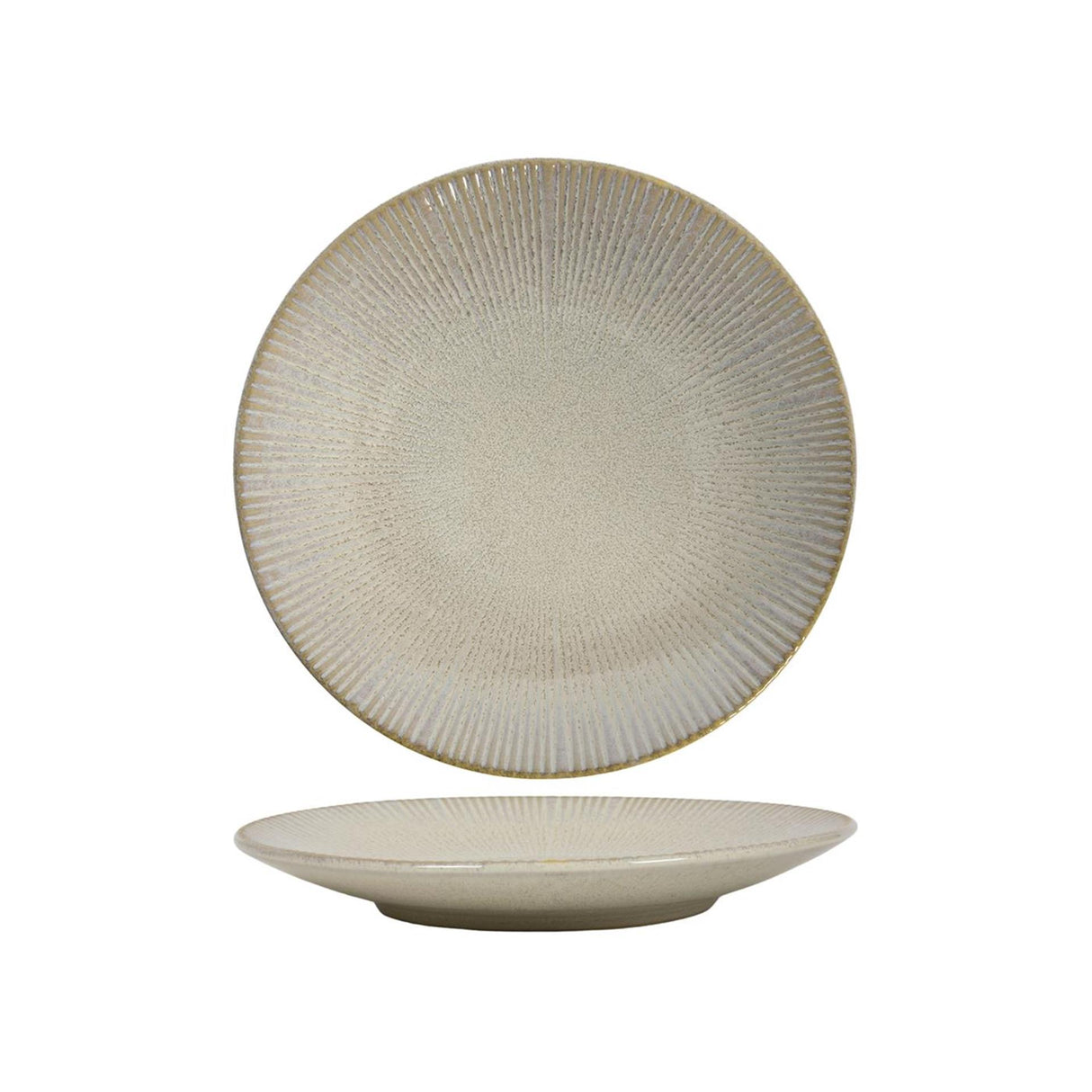 Ontbijtbord lines ocean beige ø21cm