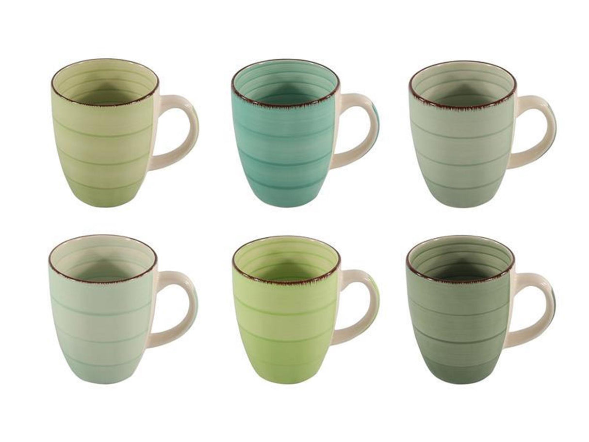 Svenska living koffiemok green 340ml per 6 st.