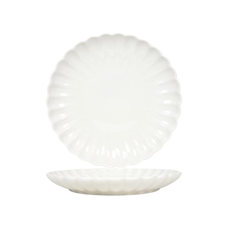 Svenska living ontbijtbord ø19,5cm flower off white 6st