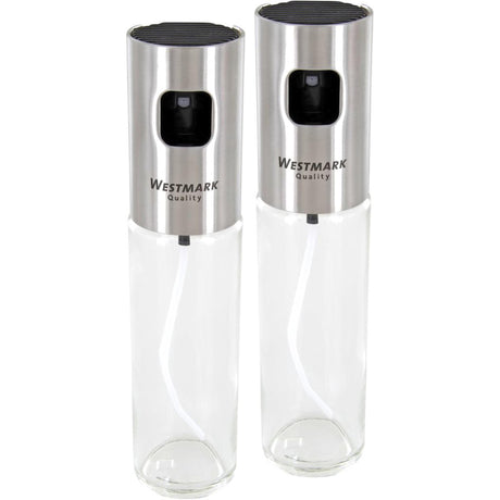 Westmark olie en azijnspray set - glas en rvs dia4,2x17,5cm inhoud 100ml