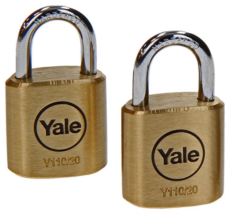 Yale 1059363 - hangslot 20 mm 2 gelijksl | 6 stuks