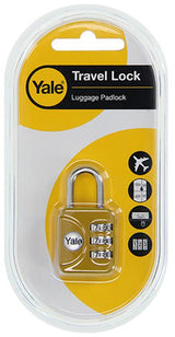 Yale 1018568 - bagage-cijferhangslot geel yp1 28 121 1y 28mm | 5 stuks