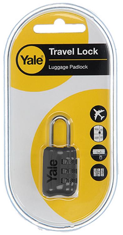 Yale 1018569 - bagage-cijferhangslot grijs yp2 23 128 1g 23mm | 5 stuks
