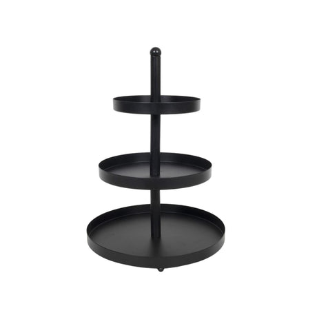 Svenska living etagere metaal 3-laags ø25x35cm zwart
