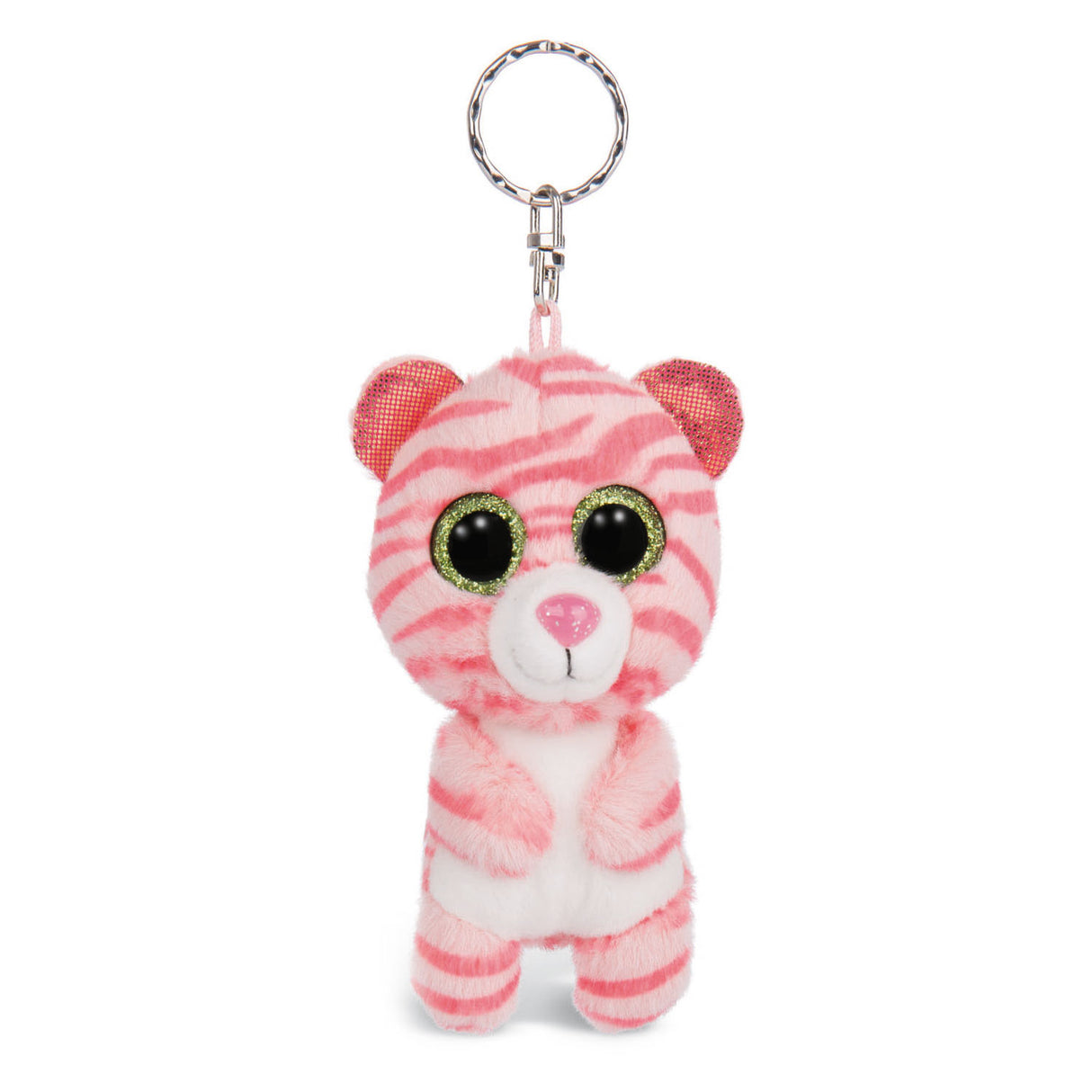 Nici glubschis pluchen sleutelhanger tijger fula, 9cm