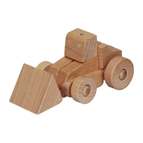 Johntoy primi passi - houten transformeer robot shovel
