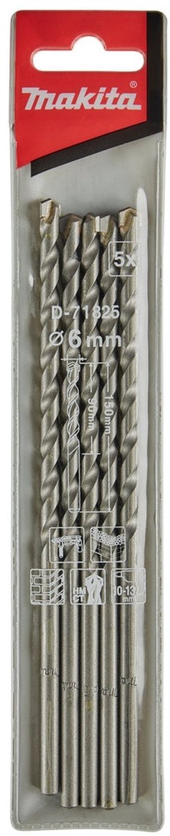 Makita d-71825 steenboor 6x150mm ve=5