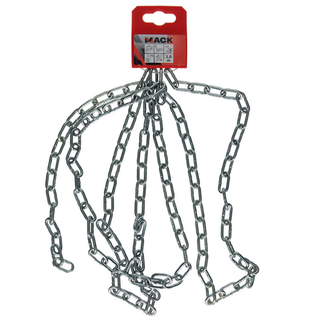 Mack 1004995 - ketting schakel kort din5685-2ø 3mm l 16mm 2m wwl 40 kg | 5 stuks