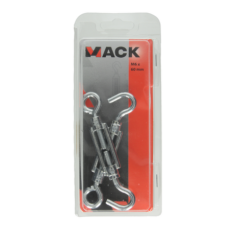 Mack 1006872 - 2 spanners: oog + haak verzinkt m6x60mm bl | 5 stuks