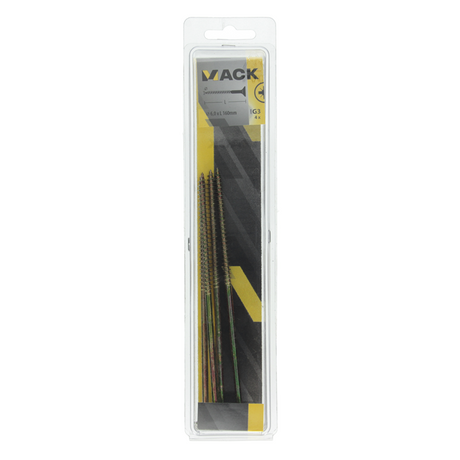 Mack 1006978 - spaanplaatschroef vz kop geelverzinkt 4st 6 x 160mm | 5 stuks