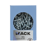 Mack 1007005 - zelftap. schroef cyl. kop 100 100 st 5,5x25mm | 3 stuks