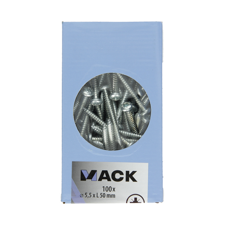Mack 1007006 - zelftap. schroef cyl. kop 100 100 st 5,5x50mm | 3 stuks