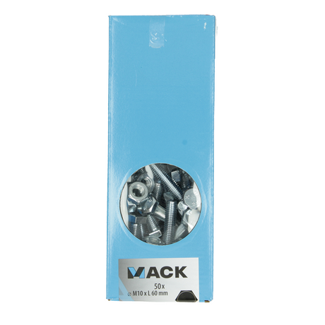 Mack 1007083 - tapbout + moer verzinkt 50 st 10 x 60 mm | 1 stuks