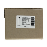 1015645 - doos 5 kg. nagels platte kop 3,0x65 mm | 2 stuks