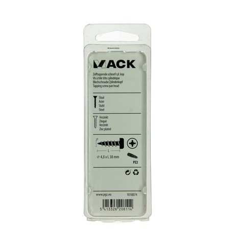 Mack 1018074 - zelftappende schroef cylkop verz. 24 st 4,8 x 38 mm | 5 stuks