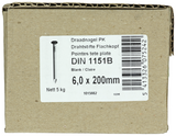 1015662 - doos 5 kg. nagels platte kop 6,5x200 mm | 2 stuks