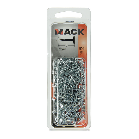 Mack 1017190 - bloknagel staal verzinkt 50 gr12 mm | 10 stuks
