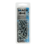 Mack 1017525 - metaalschroef cyl. kop + moer verz. 14 st m5 x 25 mm | 10 stuks