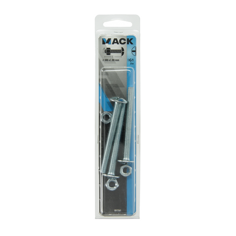 Mack 1017561 - kachelbout + moer staal verzinkt 3 st m8 x 80 mm | 5 stuks