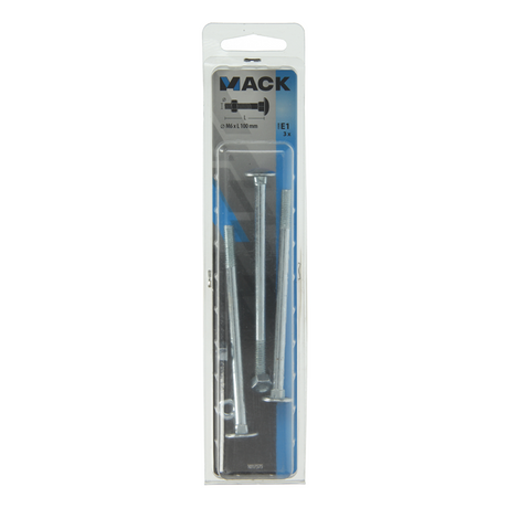 Mack 1017575 - houtbout + moer staal verzinkt3 st m6 x 100 mm | 5 stuks