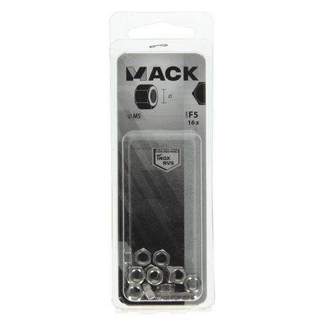 Mack 1019851 - zeskantmoer inox a2 16 st m5 | 10 stuks