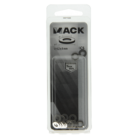 Mack 1019870 - sluitring inox a2 20 st m4 | 10 stuks