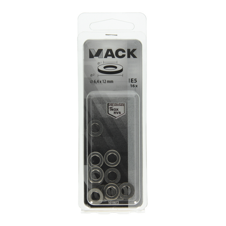 Mack 1019872 - sluitring inox a2 16 st m6 | 10 stuks