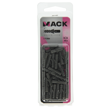 Mack 1017878 - plug polyethyleen 50 st 4 mm | 10 stuks