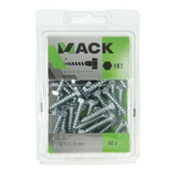 Mack 1018037 - houtdraadbout staal verzinkt 40 st 6 x 30 mm | 5 stuks