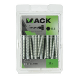 Mack 1018046 - houtdraadbout staal verzinkt 20 st 7 x 70 mm | 5 stuks