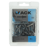 Mack 1020320 - 40 blindnieten alu brede kop 4,8x20mm | 3 stuks
