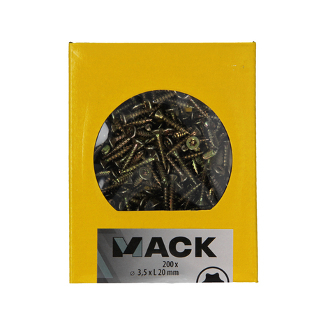Mack 1020129 - spaanplaatschroef vz kp-zelfb.gvz 200st 3,5 x 20 mm | 5 stuks