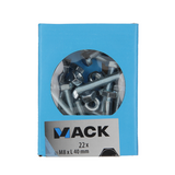 Mack 1020221 - tapbout + moer verzinkt 22 st m8 x 40 mm | 5 stuks
