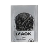 Mack 1020236 - spaanplaatschroef vz kop inox a2 100 st 4,0 x 45 mm | 2 stuks